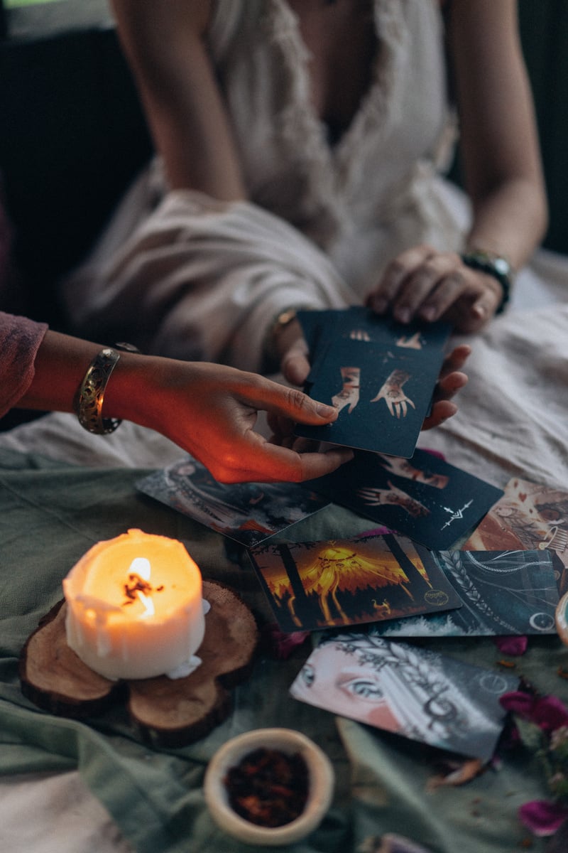 Women Reading Future with Tarot Cards